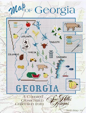 Georgia Map - Sue Hillis Designs