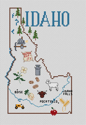 Idaho Map - Sue Hillis Designs