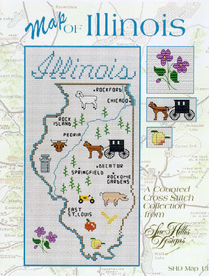 Illinois Map - Sue Hillis Designs