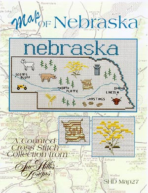 Nebraska Map - Sue Hillis Designs