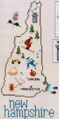 New Hampshire Map - Sue Hillis Designs