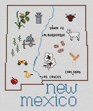 New Mexico Map - Sue Hillis Designs