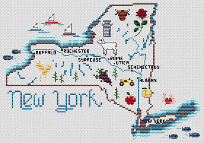 New York Map - Sue Hillis Designs