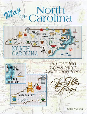North Carolina Map - Sue Hillis Designs