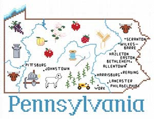 Pennsylvania Map - Sue Hillis Designs