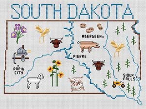 South Dakota Map - Sue Hillis Designs