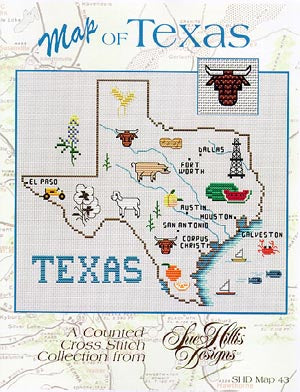 Texas Map - Sue Hillis Designs