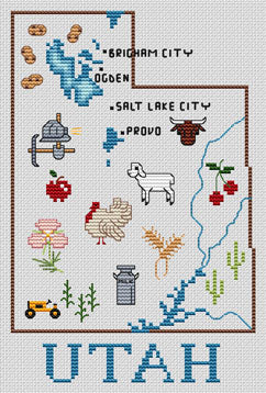 Utah Map - Sue Hillis Designs