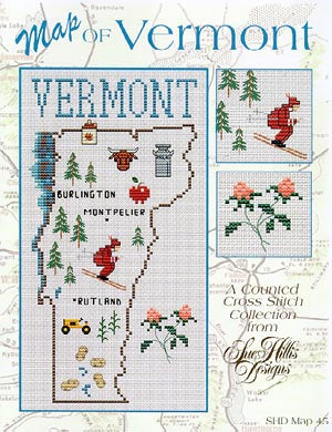 Vermont  Map - Sue Hillis Designs