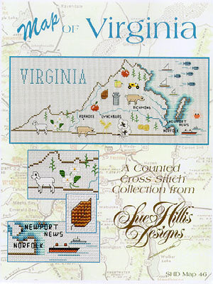 Virginia  Map - Sue Hillis Designs