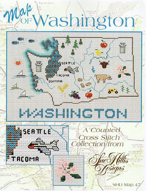 Washington Map - Sue Hillis Designs