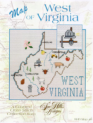 West Virginia  Map - Sue Hillis Designs