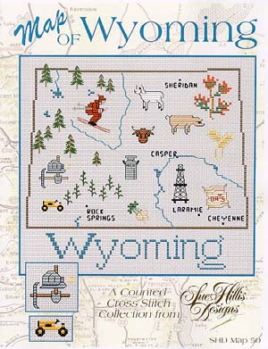 Wyoming Map - Sue Hillis Designs