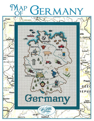 Germany Map - Sue Hillis Designs
