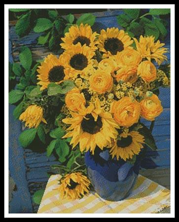 Yellow Country Flowers - Artecy Cross Stitch
