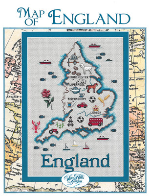 England Map - Sue Hillis Designs