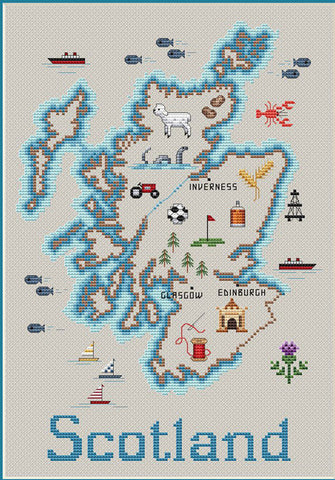 Scotland Map - Sue Hillis Designs