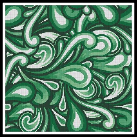 Green Swirl Cushion - Artecy Cross Stitch