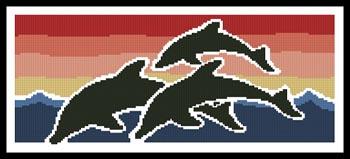 Sunset Dolphins - Artecy Cross Stitch