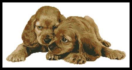 Spaniel Puppies - Artecy Cross Stitch