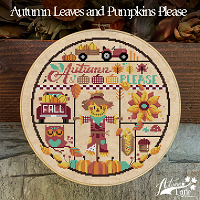 Autumn Leaves And Pumpkins Please - Autumn Lane Stitchery