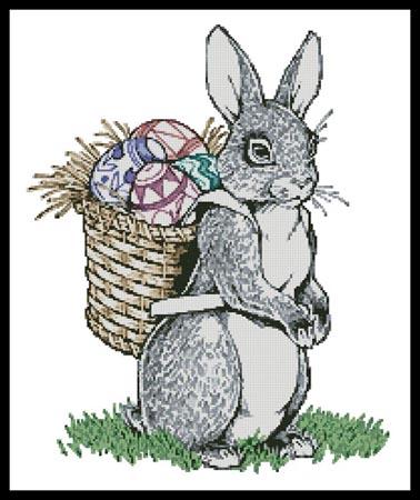 Easter Bunny Carrying Eggs - Artecy Cross Stitch