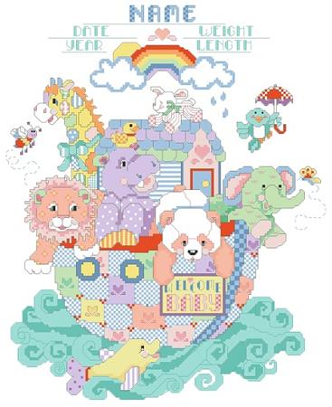 Noah's Ark Birth Announcement - Kooler Design Studio