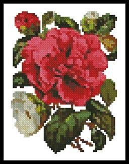 Mini Pink Camellia - Artecy Cross Stitch