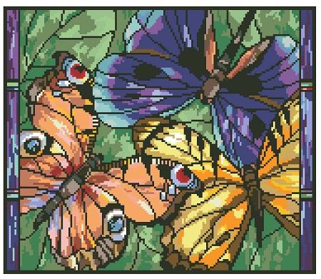 Stained Glass Butterflies - Kooler Design Studio