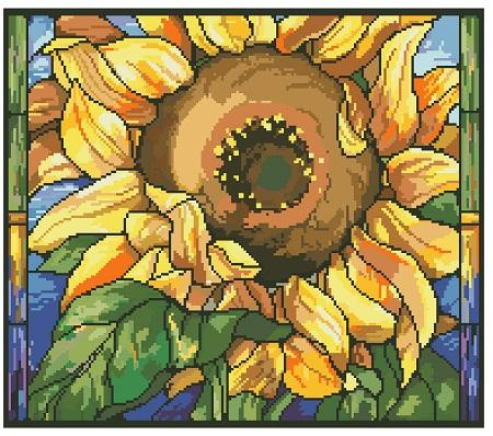 Stained Glass Sunflowers - Kooler Design Studio