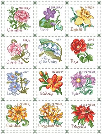 Flower Of The Month Sampler - Kooler Design Studio
