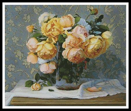 Vase Of Roses - Artecy Cross Stitch