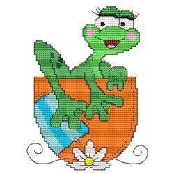 Funny Frog Pocket - Cross Stitch Wonders