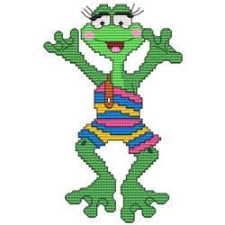 Funny Frog Swimsuit - Cross Stitch Wonders