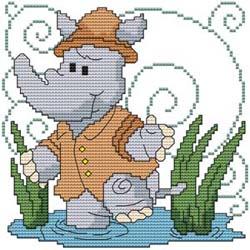 Safari Rhino - Cross Stitch Wonders