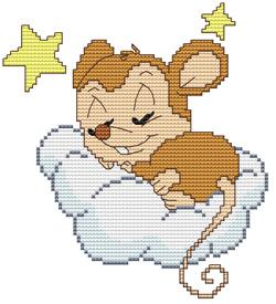 Baby Mouse Stars - Cross Stitch Wonders