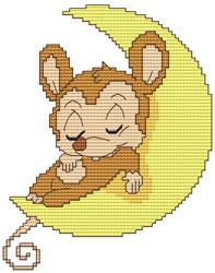 Baby Mouse Moon - Cross Stitch Wonders