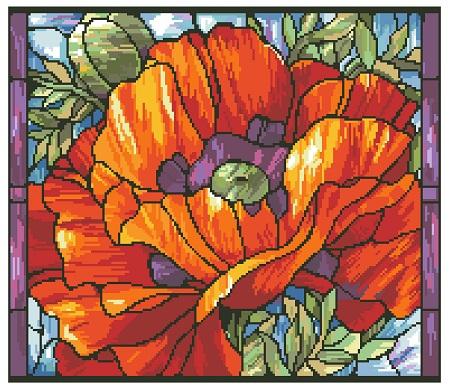 Stained Glass Poppies - Kooler Design Studio