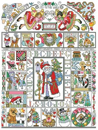 Folk Art Christmas Sampler - Kooler Design Studio