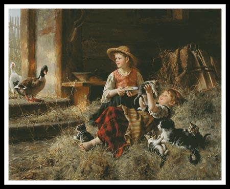 Calling On Farmyard Friends (Full-Large) - Artecy Cross Stitch