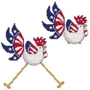 Patriotic Chick - Cross Stitch Wonders