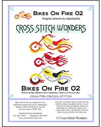 Bikes On Fire 2 - Cross Stitch Wonders