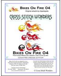 Bikes On Fire 4 - Cross Stitch Wonders