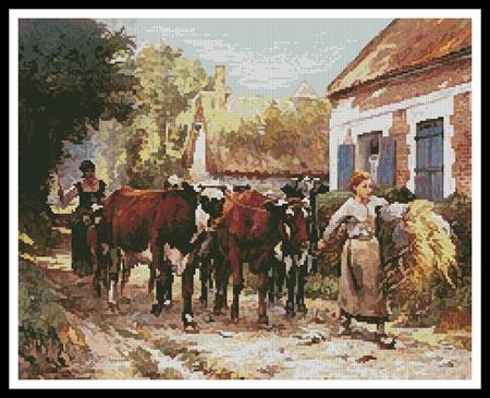 Returning From The Fields - Artecy Cross Stitch
