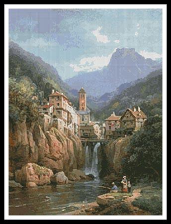 Vue de Kanderstein, Tyrol - Artecy Cross Stitch