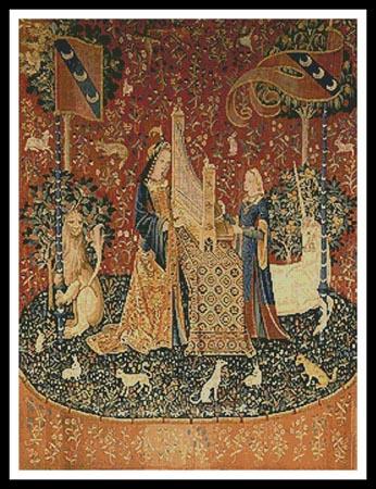 Hearing (Lady And The Unicorn) - Artecy Cross Stitch