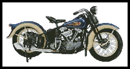1936 Harley Davidson Knucklehead - Artecy Cross Stitch