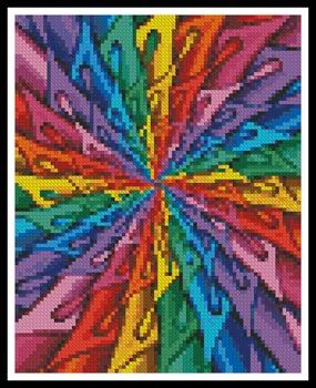 Mini Teardrop Spiral Fractal - Artecy Cross Stitch