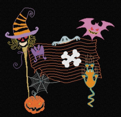 Halloween Flag - Alessandra Adelaide Needleworks