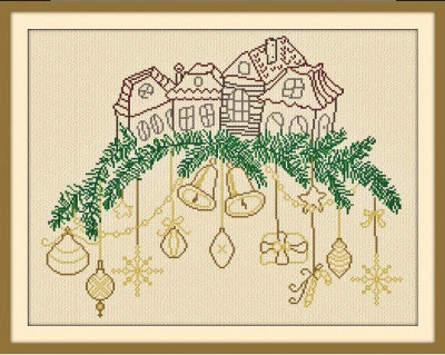 Villaggio di Natale (Christmas Village) - Alessandra Adelaide Needleworks